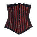 Aderlass Underbust Corset Brocade Stripe (black red)