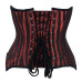 Aderlass Underbust Corset Brocade Stripe (black red)