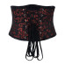 Aderlass Waist Corset Brocade (black red)