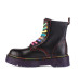 Aderlass 8-Eye Boots Plateau Leather Pride Edition (Black-Purple)