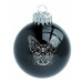 Aderlass Christbaumkugeln Set 4 Glaskugeln (black)