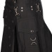 Black Pistol Button Kilt Denim (black)