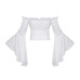 Black Pistol Bat Sleeve Top (White)