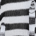 Black Pistol Knitted Jumper Stripe XS-3XL (Black-and-white)