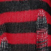 Black Pistol Knitted Jumper Stripe XS-3XL (black red)