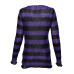 Black Pistol Knitted Jumper Stripe XS-3XL (Black-Purple)