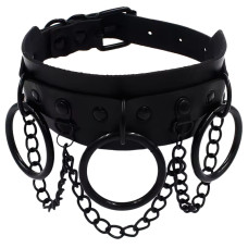 Lovesect Choker O-Ring Chain (Black-Black)