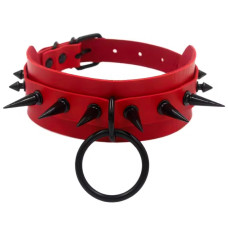 Lovesect Choker O-Ring Killer Rivet (Red Black)