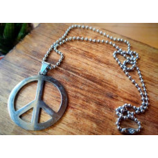 Mode Wichtig Necklace Pendant PEACE (Stainless Steel)