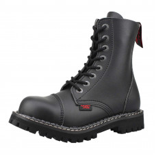 Angry Itch 08-Hole Boots Black Vegan PU (black)