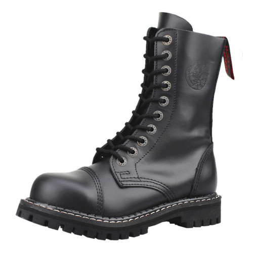 Angry Itch 10-Hole Boots DE Black Leather (black)