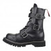 Angry Itch 10-Hole Boots ZIP Black Leather (black)