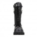 Angry Itch 14-Hole Boots 5-Buckle Black Leather (black)