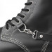 Angry Itch 14-Hole Boots 5-Buckle Black Leather (black)