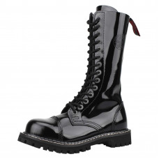 Angry Itch 14-Hole Boots Black Patent Leather (black)