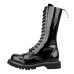 Angry Itch 14-Hole Boots Black Patent Leather (black)