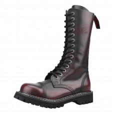 Angry Itch 14-Hole Boots Burgundy Rub-Off Leather (Burgundy Red)