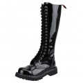 Angry Itch 20-Hole Boots Black Patent Leather (black)