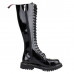 Angry Itch 20-Hole Boots Black Patent Leather (black)