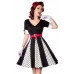 BELSIRA Godet-Kleid (white / black / red)