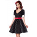 BELSIRA Godet-Kleid (black White Red)