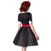 BELSIRA Godet-Kleid (black White Red)