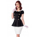 BELSIRA Kleid mit Bubikragen (black-and-white)