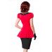 BELSIRA Kleid mit Bubikragen (Red Black)