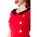 BELSIRA Kleid mit Bubikragen (Red Black)