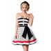 BELSIRA Trägerloses Kleid (white / black / red)