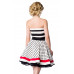 BELSIRA Trägerloses Kleid (white / black / red)