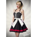 BELSIRA Neckholder Kleid (black White Red)