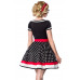 BELSIRA Kleid mit Gürtel (black White Red)