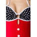 BELSIRA Retro Look Swimsuit (red / black / white)