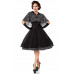 BELSIRA Swing-Kleid mit Cape (black-and-white)