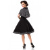 BELSIRA Swing-Kleid mit Cape (black-and-white)