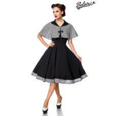 BELSIRA Swing-Kleid mit Cape (black / checkered)