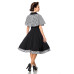 BELSIRA Swing-Kleid mit Cape (black / checkered)