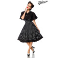 BELSIRA Swing-Kleid mit Cape (black/white/dots)