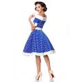 BELSIRA schulterfreies Swing-Kleid (blue White)