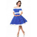 BELSIRA schulterfreies Swing-Kleid (blue White)