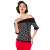 BELSIRA Jersey-Top (black White Red)