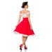 BELSIRA schulterfreies Swing-Kleid (Red White)