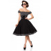 BELSIRA schulterfreies Swing-Kleid (black-and-white)