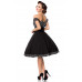 BELSIRA schulterfreies Swing-Kleid (black-and-white)