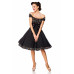 BELSIRA schulterfreies Swing-Kleid (black / pink)