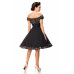 BELSIRA schulterfreies Swing-Kleid (black / pink)