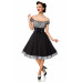 BELSIRA schulterfreies Swing-Kleid (black / checkered)