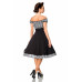 BELSIRA schulterfreies Swing-Kleid (black / checkered)