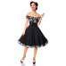 BELSIRA schulterfreies Swing-Kleid (black / patterned)